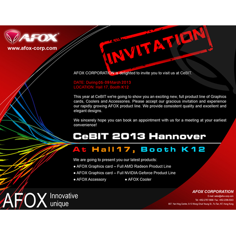 AFOX at CeBIT 2013, Hannover (Germany) [2013/3/4]